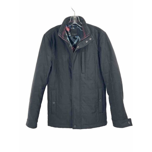 Ted Baker London Black Quilted Winter Jacket Sz 1 Sz 2-4 XS/S - Picture 1 of 7